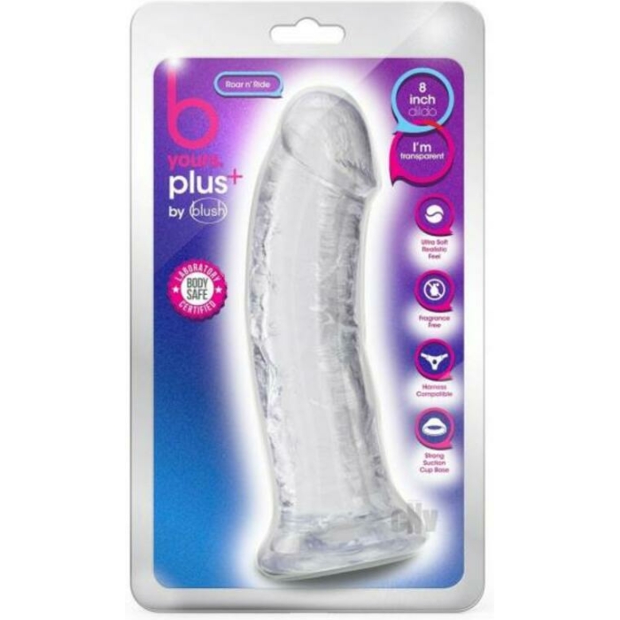 B Yours Plus Roar 'n' Ride Dildo Clear - Image 1