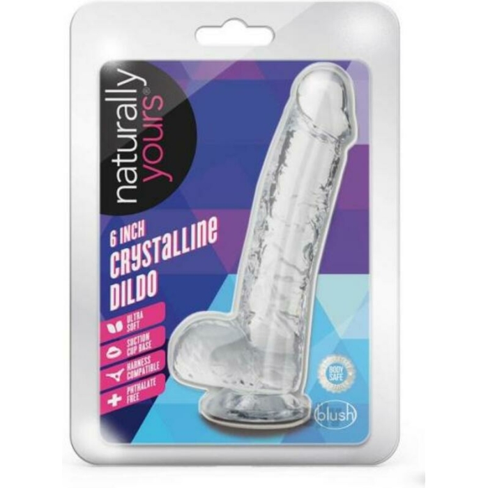 Naturally Yours Crystalline Dildo 6 In. Diamond - Image 1