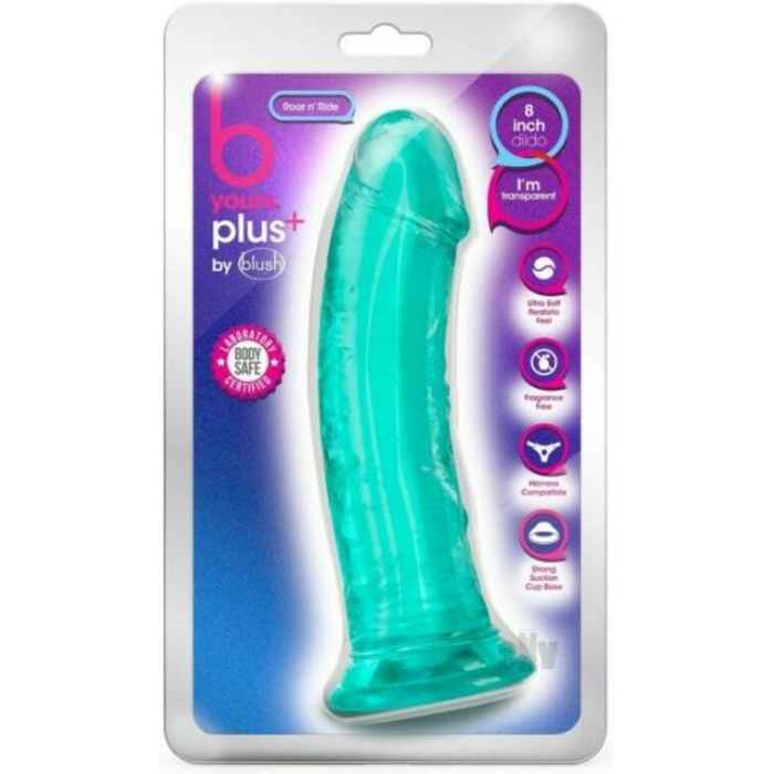 B Yours Plus Roar 'n' Ride Dildo Teal - Image 1