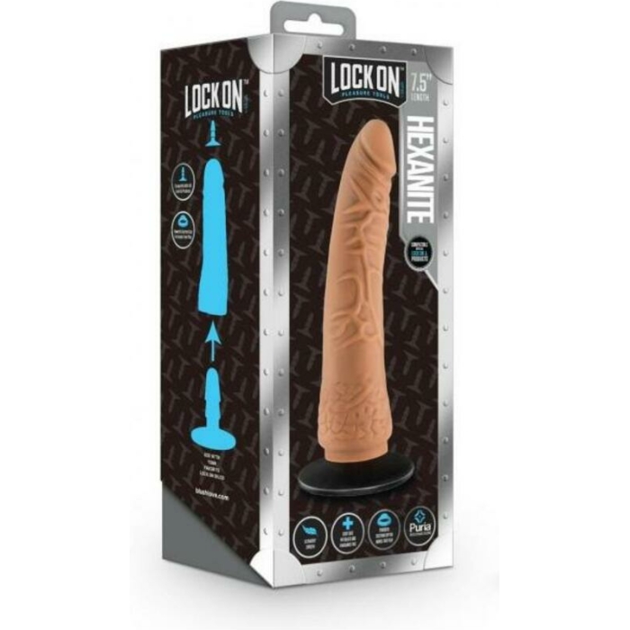 Lock On Hexanite Dildo Mocha 7.5 - Image 1