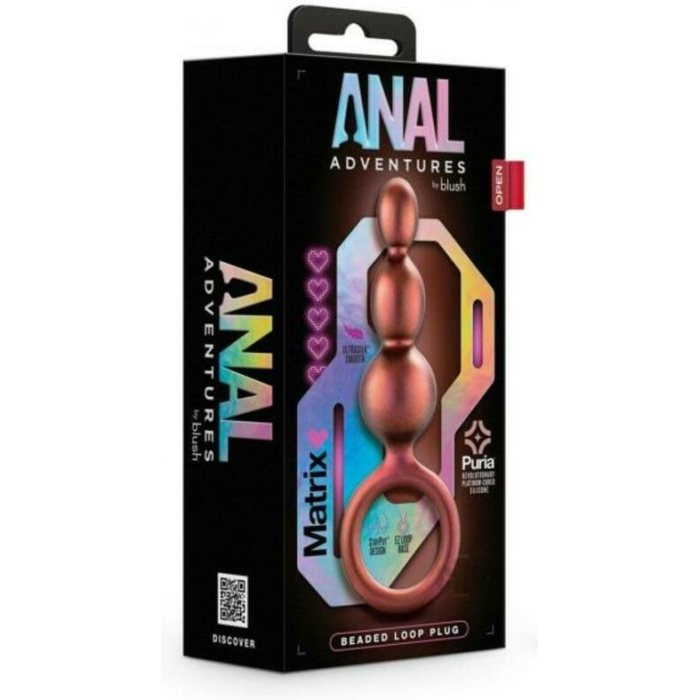 Anal Adv Matrix Beaded Loop Plug Copper - Image 1