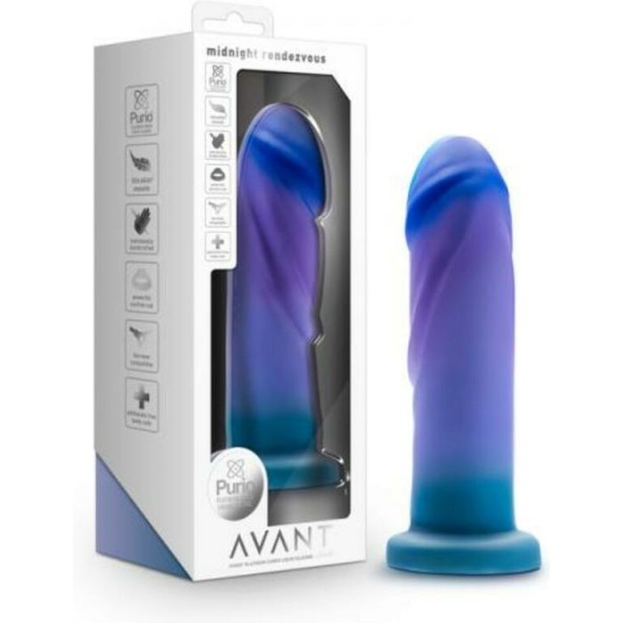 Avant Midnight Rendezvous 7.5 In. Dildo Ocean Blue - Image 1