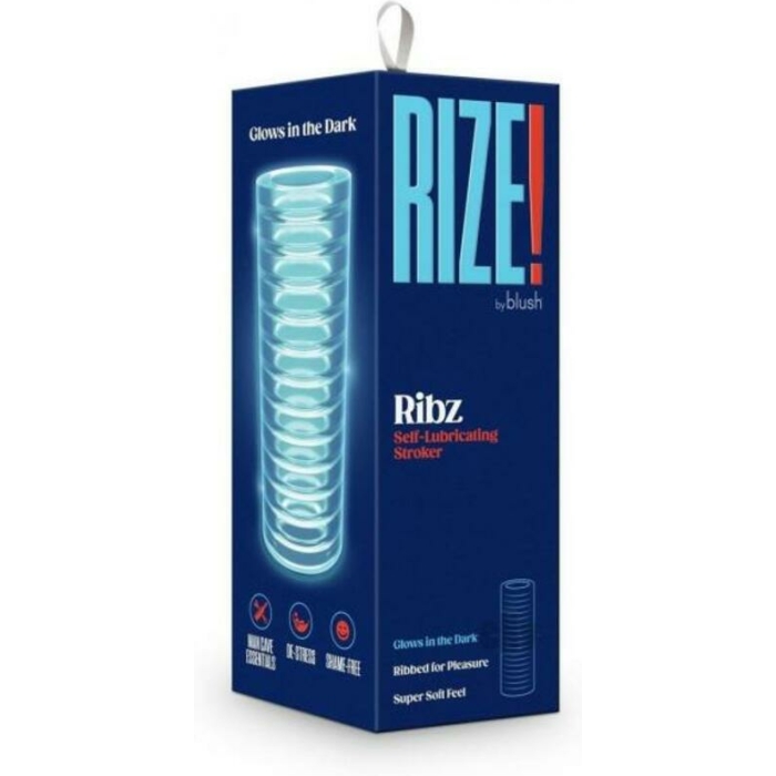 Rize Ribz Self Lube Stroker Clear - Image 1