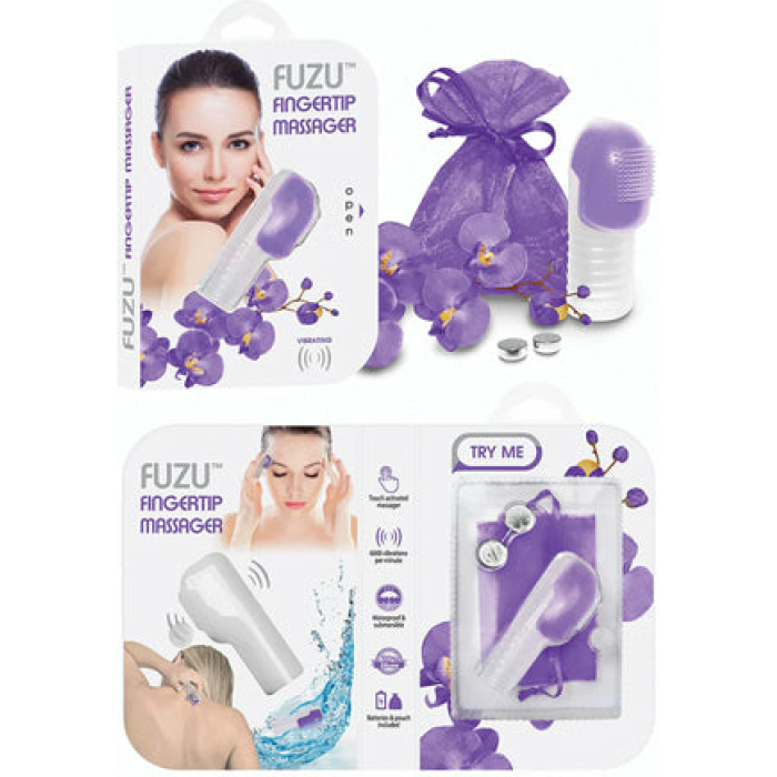 Fuzu Fingertip Massager - Neon Purple - Image 1