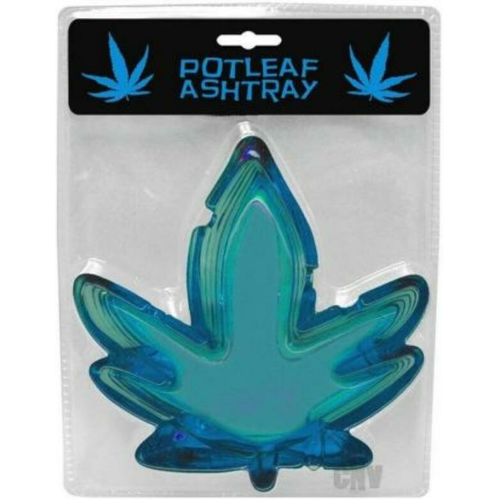 Blue Pot Leaf Ashtray - Image 1