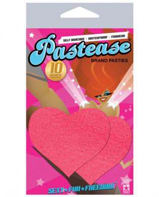 Heart Neon Pink Pasties O/S - Image 2