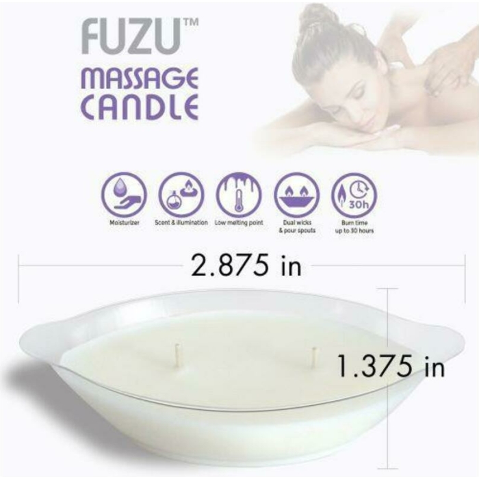 Fuzu Massage Candle Lavender Mist White 4 Oz. - Image 2