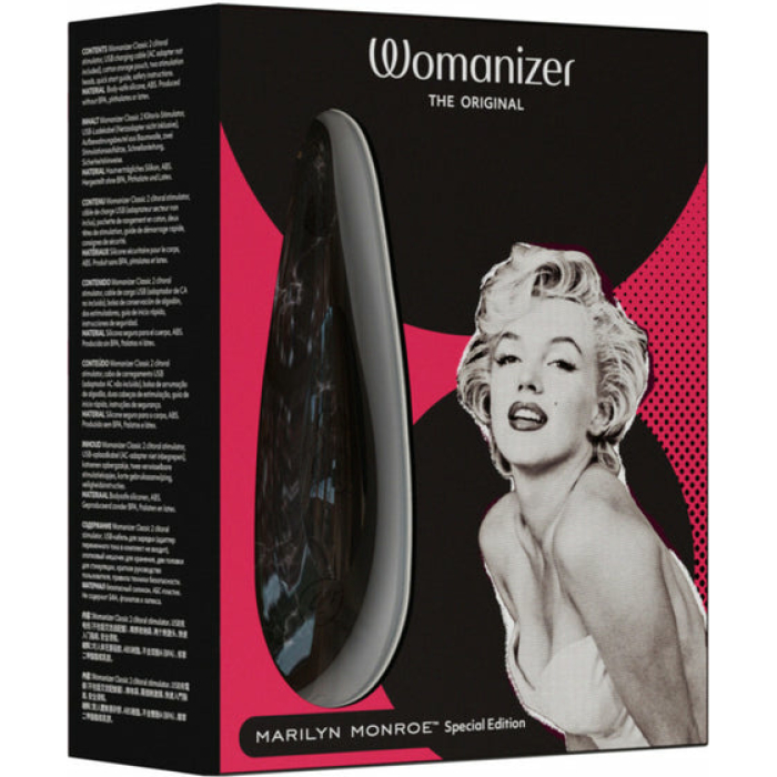 Womanizer x Marilyn Monroe Classic 2 Special Edition Pleasure Air Clitoral Stimulator Black Marble - Image 1