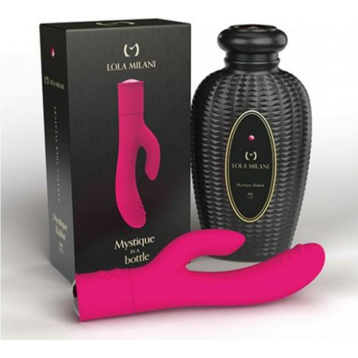 Lola Milani Mystique Rabbit W/black Bottle - Fuchsia - Image 1
