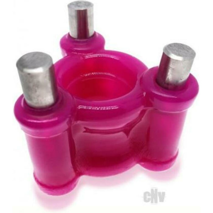 Oxballs Heavy Squeeze Weighted Squeeze Ballstretcher With 3 Stainless Steel Weights Hot Pink - Image 1