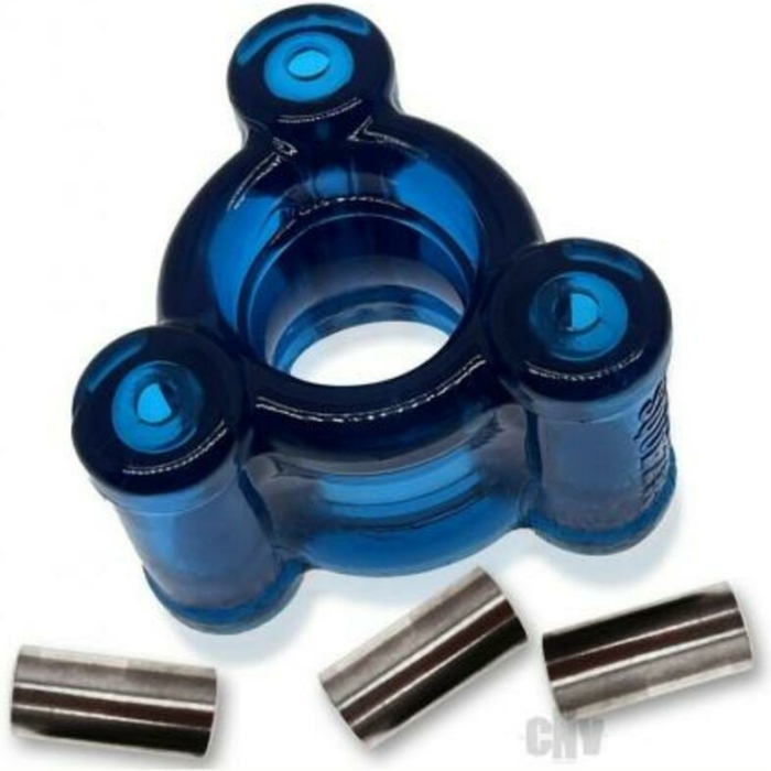 Oxballs Heavy Squeeze Weighted Squeeze Ballstretcher With 3 Stainless Steel Weights Space Blue - Image 1