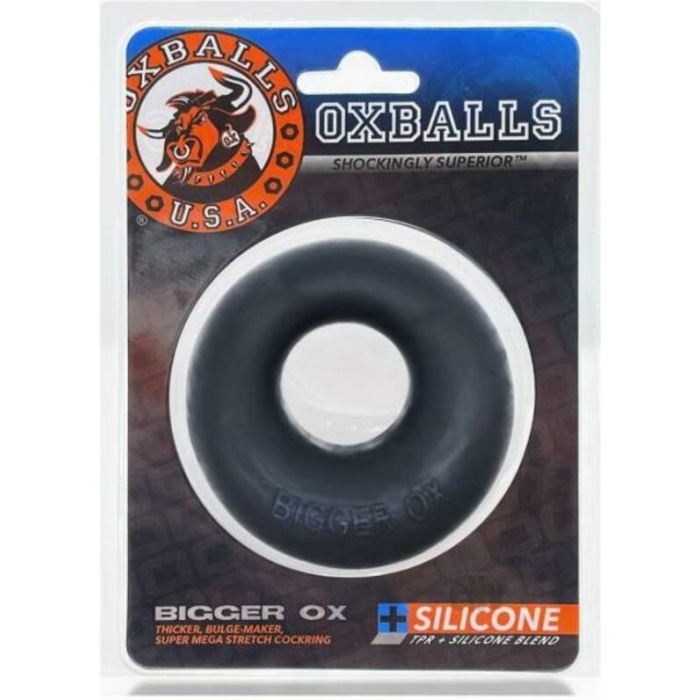Oxballs Bigger Ox Thick Cockring Silicone Tpr Black Ice - Image 1