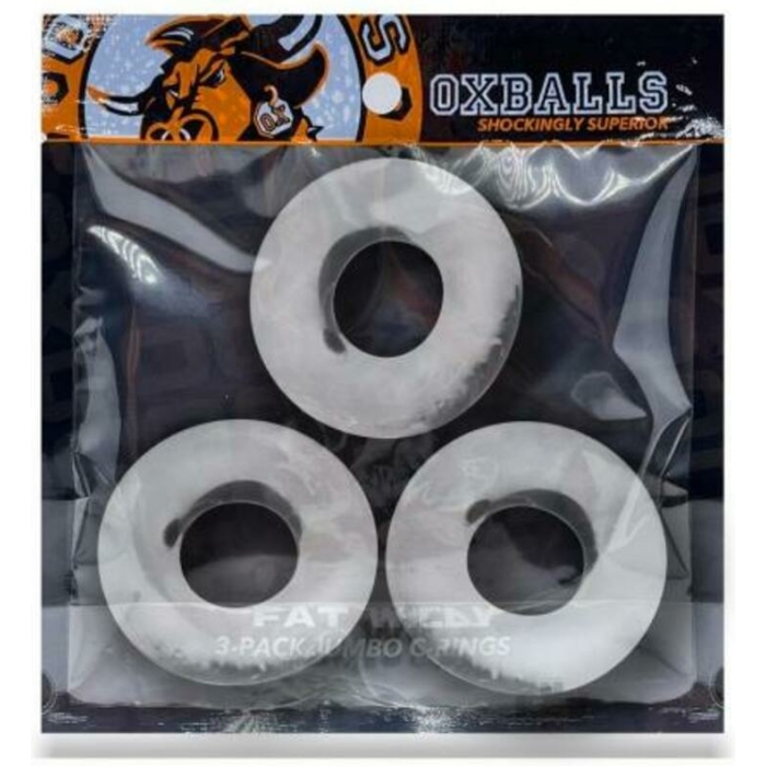 Oxballs Fat Willy 3-pack Jumbo Cockrings Flextpr Clear - Image 1