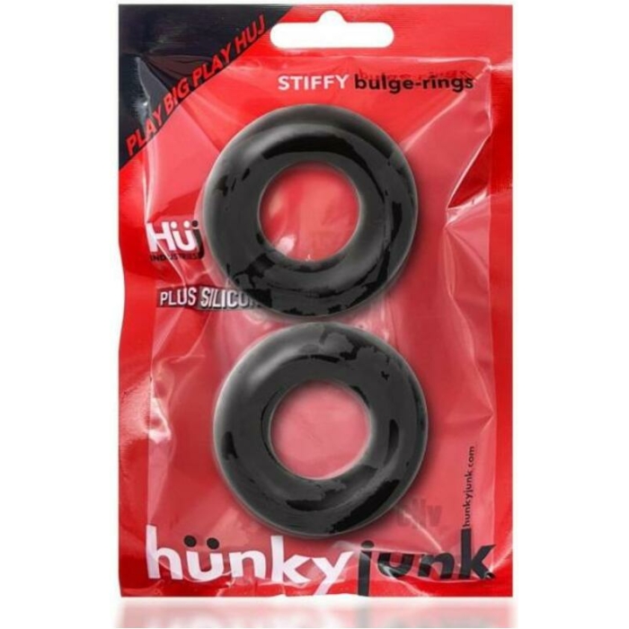 Oxballs Stiffy 2-pack Bulge Cockrings Silicone Tpr Tar Ice - Image 1