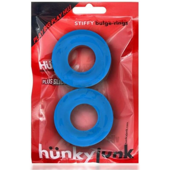 Oxballs Stiffy 2-pack Bulge Cockrings Silicone Tpr Teal Ice - Image 1