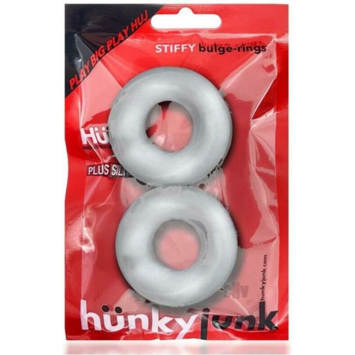 Oxballs Stiffy 2-pack Bulge Cockrings Silicone Tpr Clear Ice - Image 1