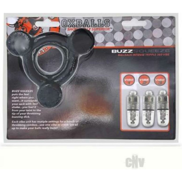 Oxballs Buzz Squeeze Triple-vibe Ballstretcher Flextpr Black - Image 1