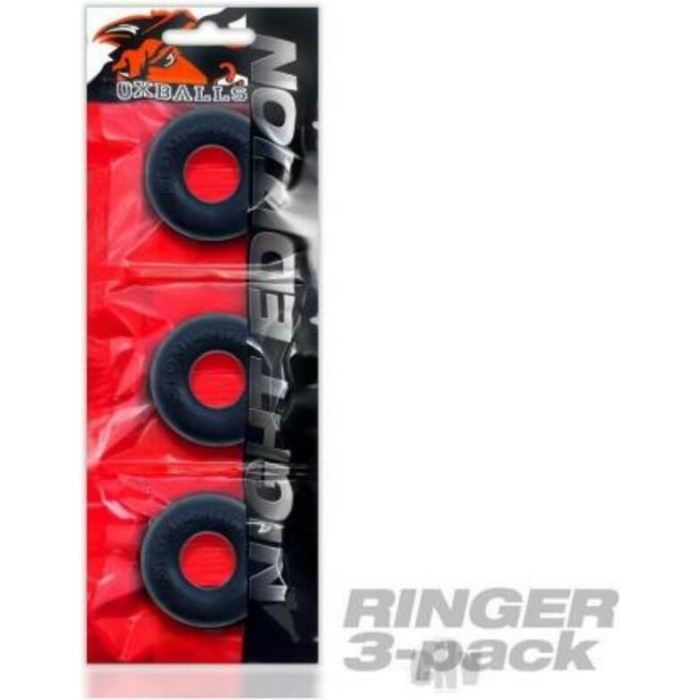 Oxballs Ringer Cockring 3-pack Plus+silicone Special Edition Night - Image 1
