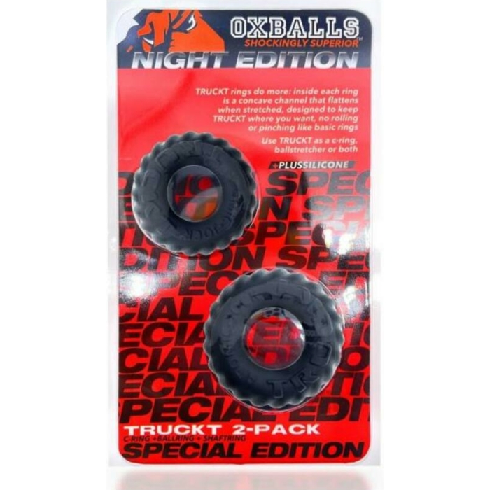 Oxballs Truckt 2-piece Cockring Plus+silicone Special Edition Night - Image 1