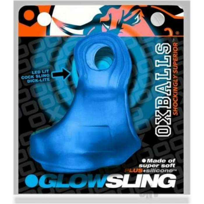 Oxballs Glowsling Cock Sling - Led Blue Ice - Image 1