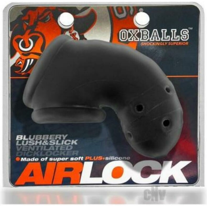 Oxballs Airlock Air-lite Vented Chastity Black Ice - Image 1