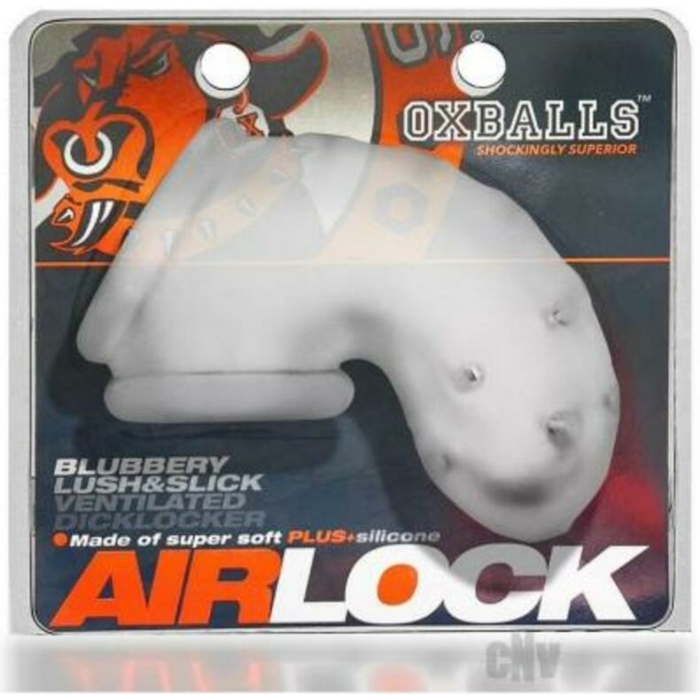 Oxballs Airlock Air-lite Vented Chastity Clear Ice - Image 1