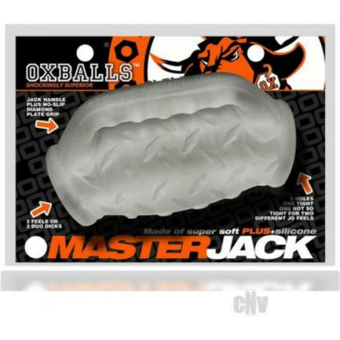 Oxballs Masterjack Double Penetration Stroker - Jo Clear Ice - Image 1