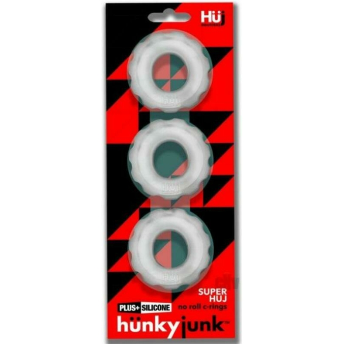 Super Huj 3pk Cockrings Clear Ice - Image 1
