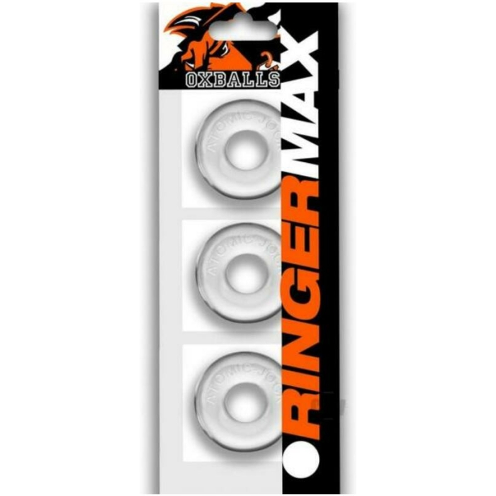 Oxballs Ringer Max 3 Pack Cockrings - Clear - Image 1