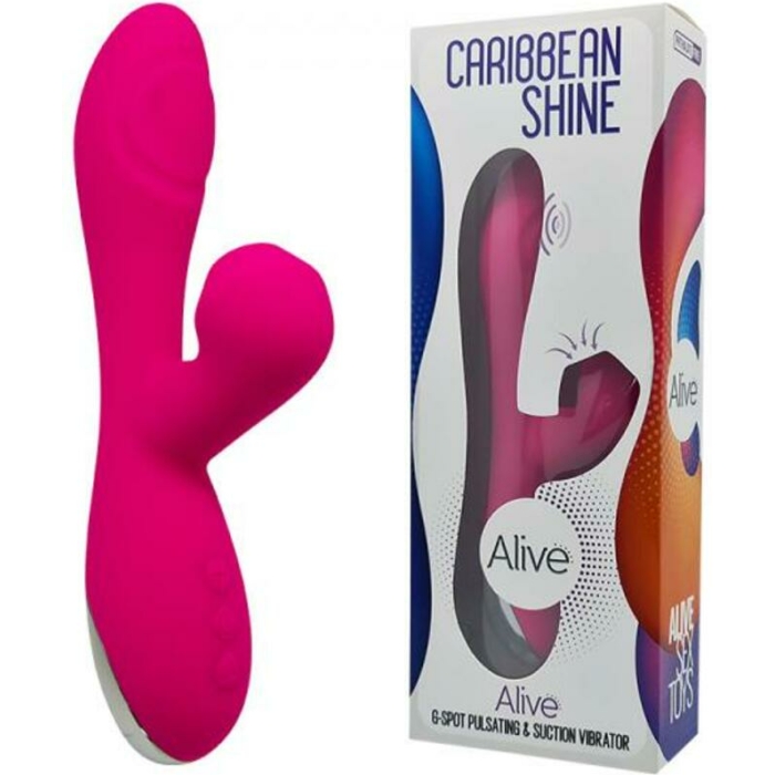 Caribbean Shine Pulsing Dual Stimulator - Pink - Image 1