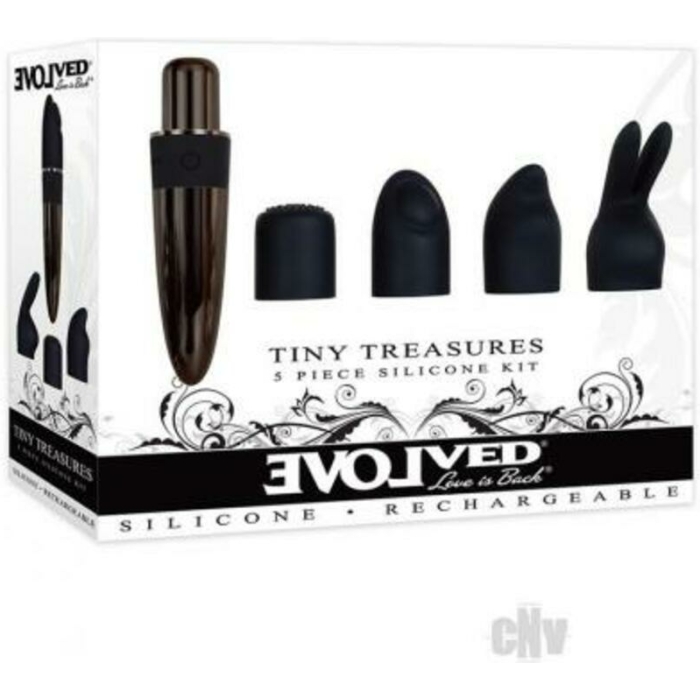 Evolved Tiny Treasures 5-piece Silicone Kit - Black - Image 1