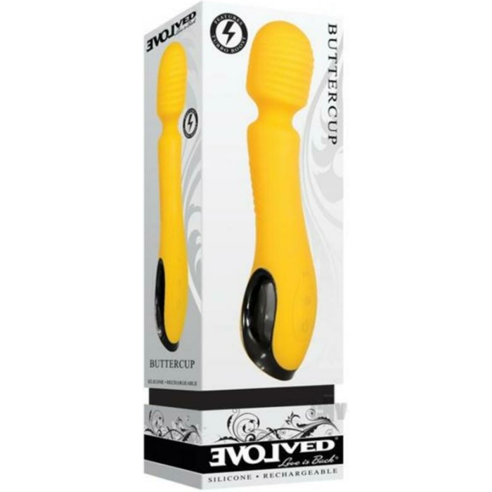 Evolved Buttercup Rechargeable Wand Vibrator - Yellow - Image 1