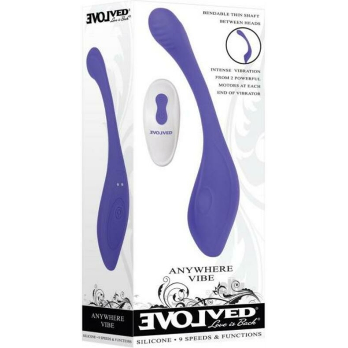 Evolved Anywhere Vibe Rechargeable Silicone Blue - Image 1