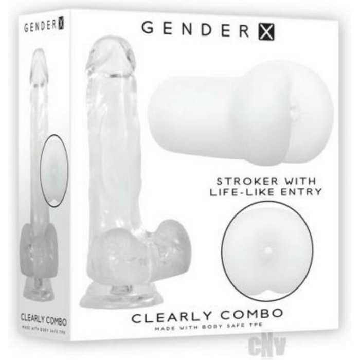 Gender X Clearly Combo Dildo And Stroker Clear - Image 2