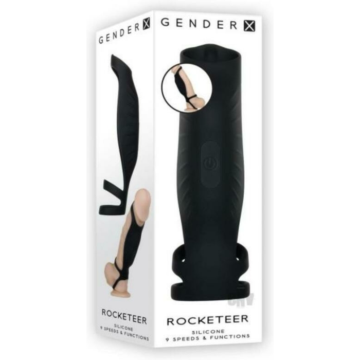 Gender X Rocketeer Vibrating Penis Sheath Black - Image 1