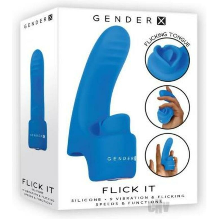 Gender X Flick It Finger Vibrator Blue - Image 1