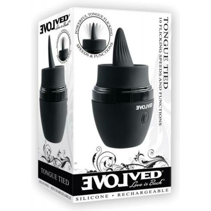Evolved Tongue Tied Silicone Rechargeable Black - Image 1