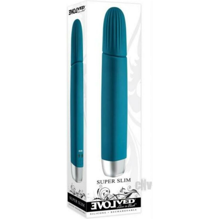 Evolved Super Slim Silicone Rechargeable Teal - Image 1