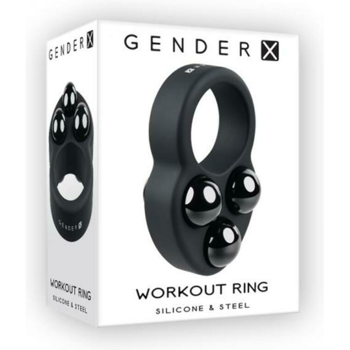Gender X Workout Ring Weighted Silicone Training Cockring Black - Image 1