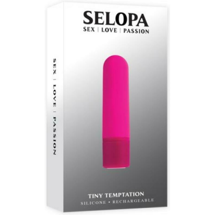 Selopa Tiny Temptation Rechargeable Silicone Bullet Vibrator Pink - Image 1