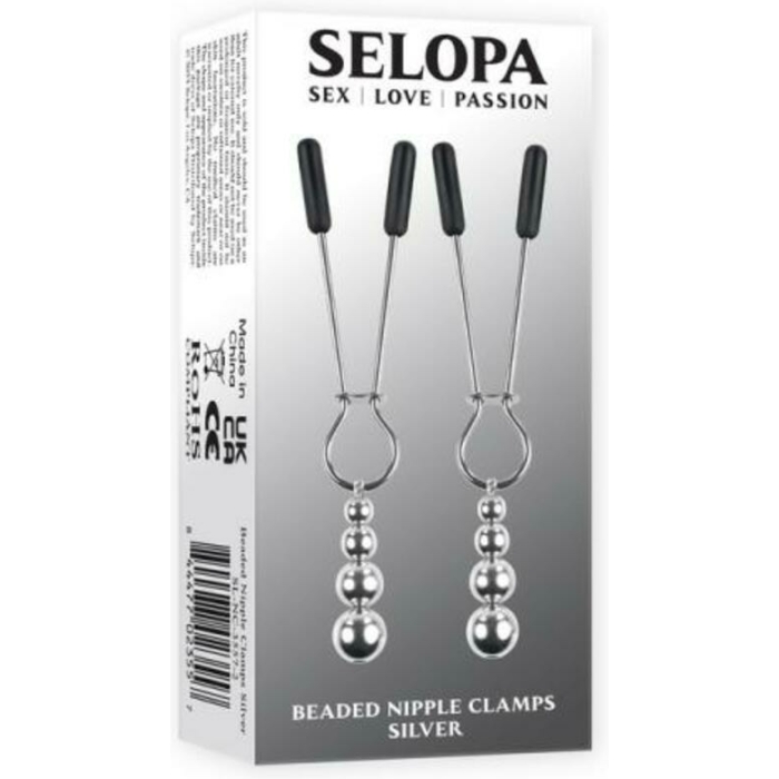 Selopa Beaded Nipple Clamps Stainless Steel Silver - Image 1