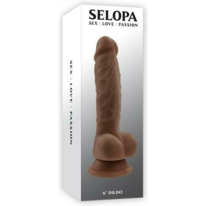 Selopa 6 In. Dildo Dark - Image 1