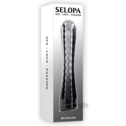 Selopa Silverado Rechargeable Vibrator Abs Plastic & Silicone Silver/black