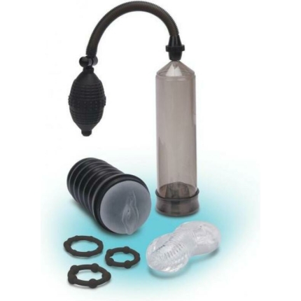 Zolo Pump And Pleasure Set 6pc Black