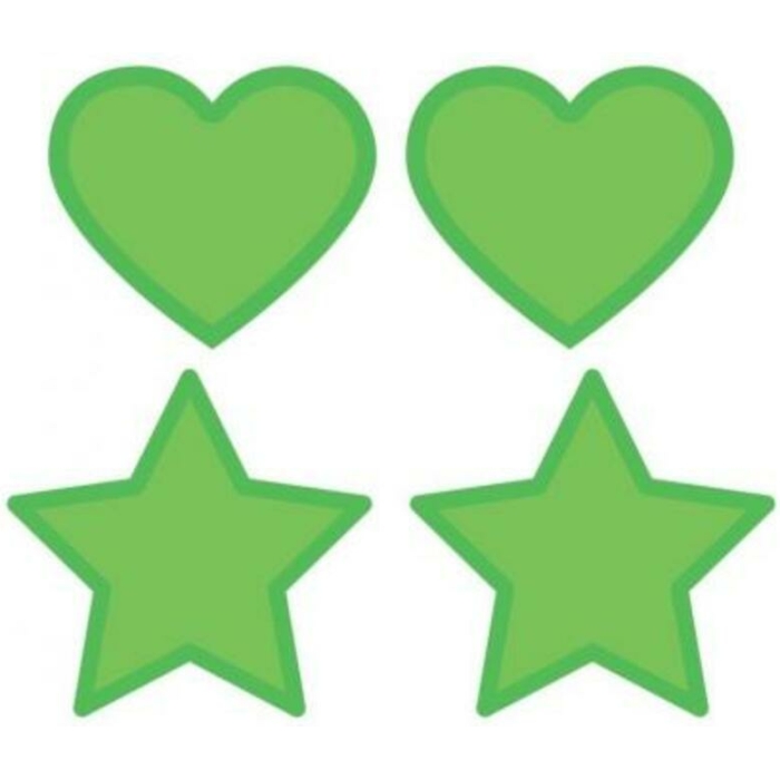Peekaboo Gitd Hearts/stars Green - Image 1