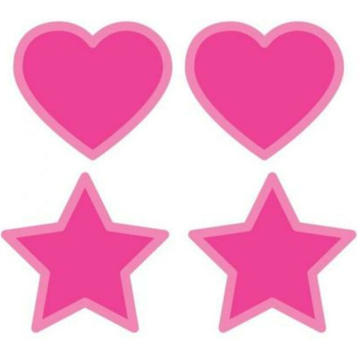 Peekaboo Gitd Hearts/stars Hot Pink - Image 1