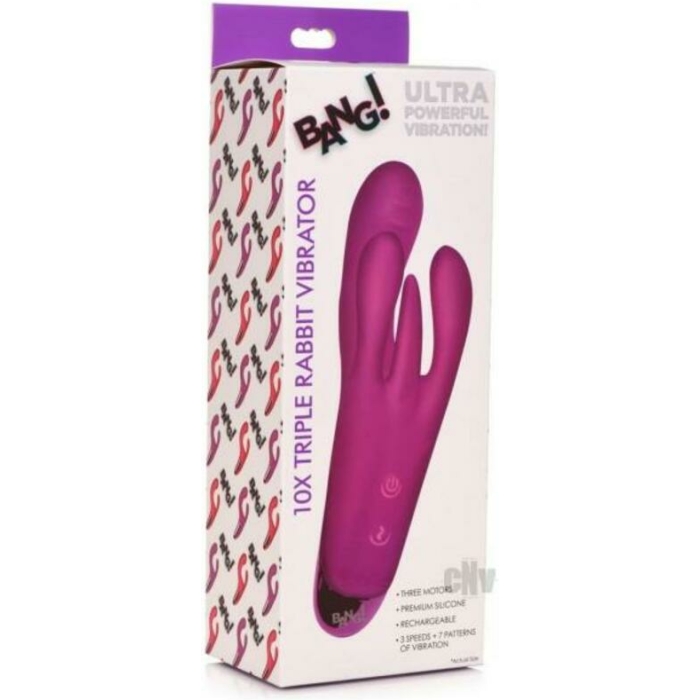 Bang Triple Rabbit Vibrator Purple - Image 1