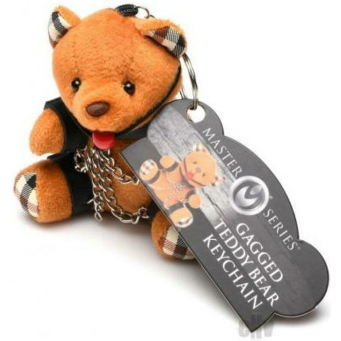 Ms Gagged Teddy Bear Keychain - Image 1