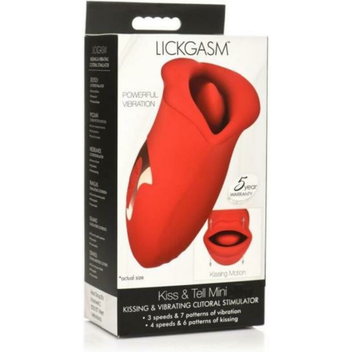 Lickgasm Kiss Tell Mini Red - Image 1