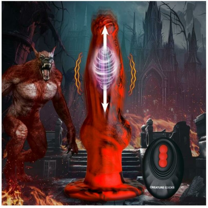 Hell Wolf Thrusting And Vibrating Silicone Dildo - Image 1